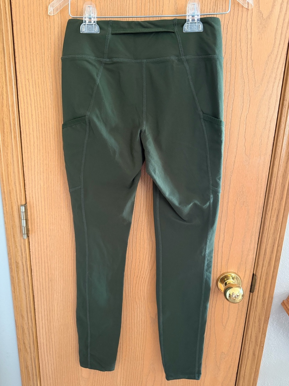 L.L.Bean Forest Green High-Rise Active Leggings with Side Pockets Women Size XS - Picture 6 of 11